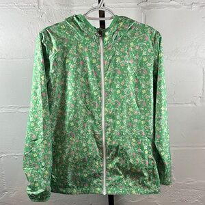 Columbia Green Floral Kids Raincoat